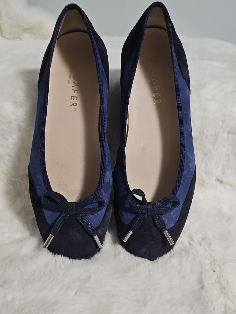 NWOT! Sloafer Nikita Blue Suede Ballet Sneakers - Picture 8 of 13